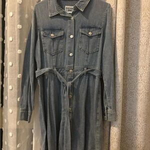 Velvet Heart Blue Denim Shirt Dress
